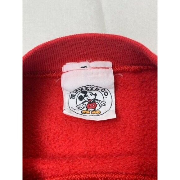 Vintage Mickey Mouse Red Black Sweatshirt Disney Large - Picture 3 of 9